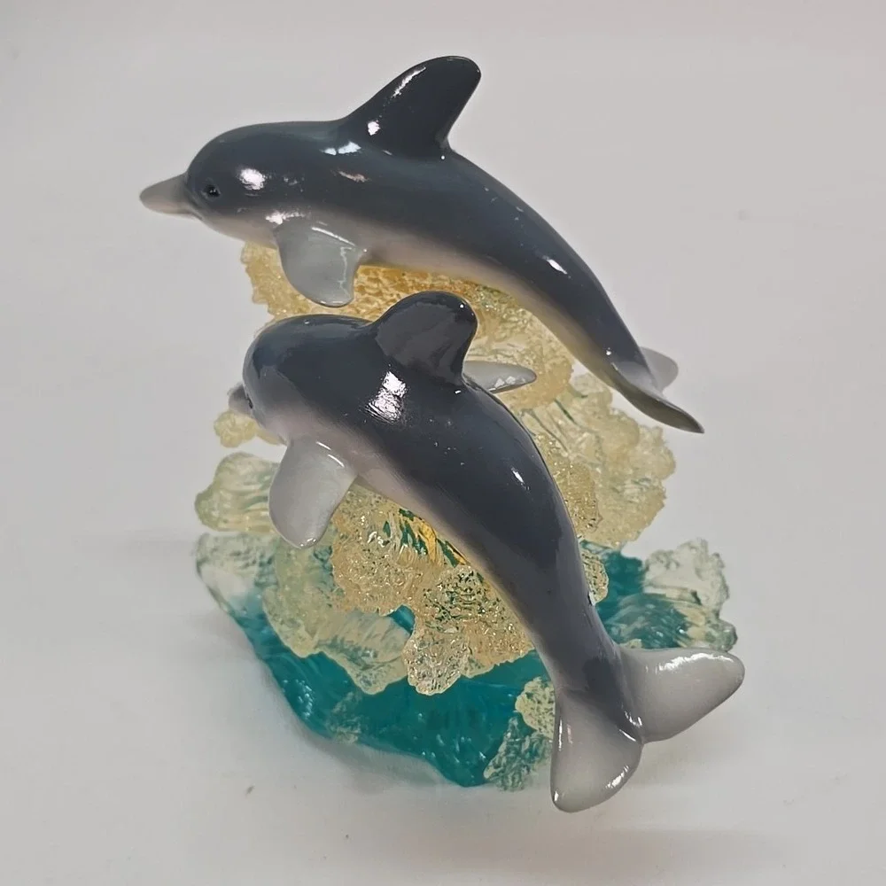 Sea Life Double Figurine Acrylic Jumping Dolphins #42300‎ Code FVL-DOL